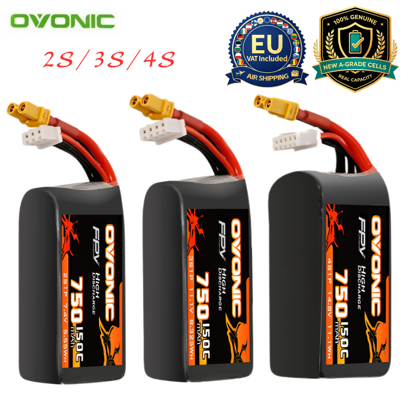 HOT OVONIC 150C 750mAh 7.4V/11 - đánh giá và giá Drone Racing Battery